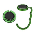 kwmobile Taschenhalter für Tisch - 2x Handtaschenhalter für Tisch - Taschenhaken faltbar - Taschen Aufhänger - Taschen Halter Haken - Tischhaken Set Dunkelgrün Dunkelgrün  [dsg24]