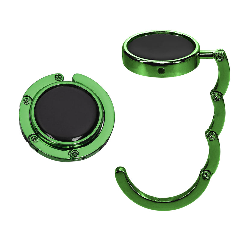 kwmobile Taschenhalter für Tisch - 2x Handtaschenhalter für Tisch - Taschenhaken faltbar - Taschen Aufhänger - Taschen Halter Haken - Tischhaken Set Dunkelgrün Dunkelgrün  [dsg24]