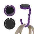kwmobile Taschenhalter für Tisch - 2x Handtaschenhalter für Tisch - Taschenhaken faltbar - Taschen Aufhänger - Taschen Halter Haken - Tischhaken Set Schwarz Magenta Lila Schwarz  [dsg43]
