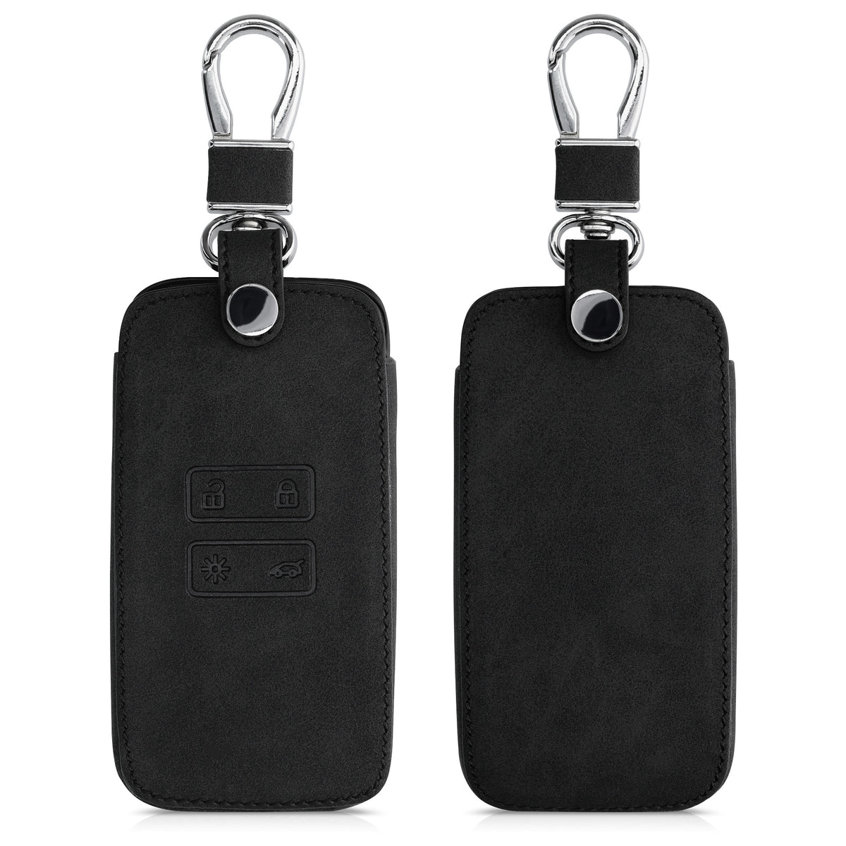 Renault 4-Tasten Smartkey Autoschlüssel (nur Keyless Go) Kunstleder Schlüsselhülle Wildlederoptik