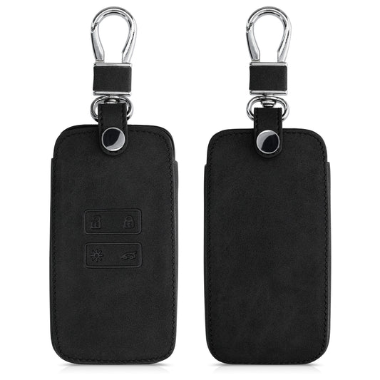kwmobile Autoschlüssel Hülle kompatibel mit Renault 4-Tasten Smartkey Autoschlüssel (nur Keyless Go) - Kunstleder Schutzhülle Schlüsselhülle Cover