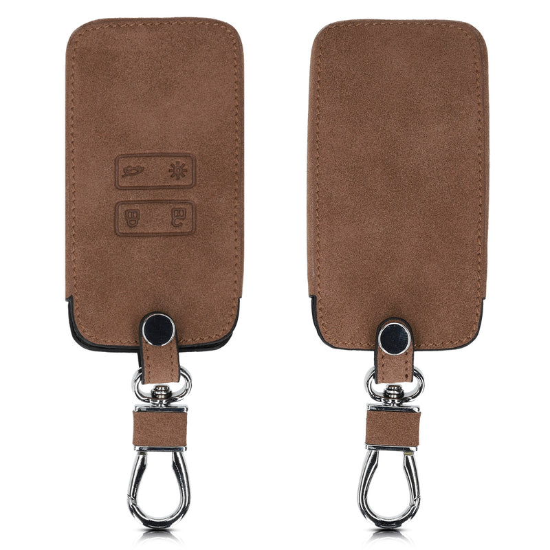 Renault 4-Tasten Smartkey Autoschlüssel (nur Keyless Go) Kunstleder Schlüsselhülle Wildlederoptik