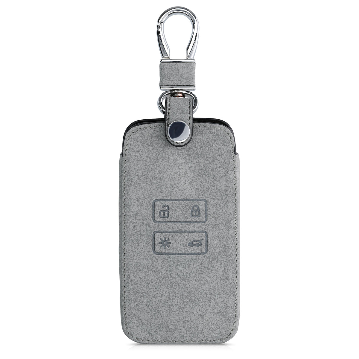 Renault 4-Tasten Smartkey Autoschlüssel (nur Keyless Go) Kunstleder Schlüsselhülle Wildlederoptik
