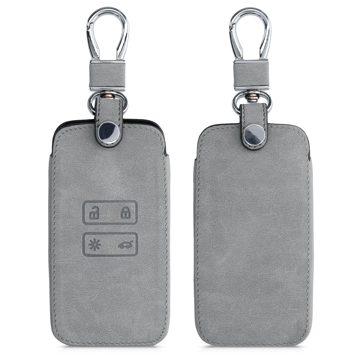 Renault 4-Tasten Smartkey Autoschlüssel (nur Keyless Go) Kunstleder Schlüsselhülle Wildlederoptik