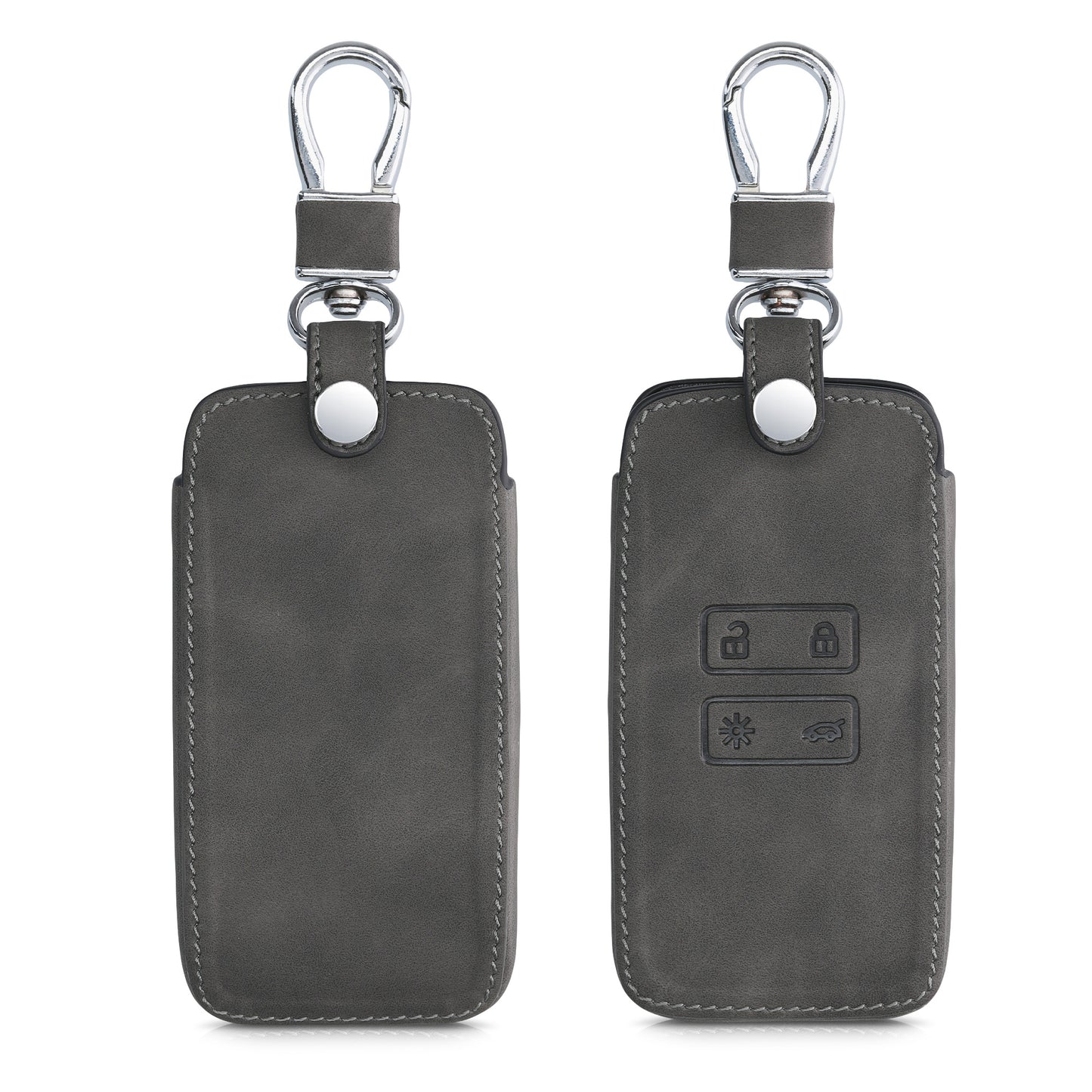 kwmobile Schlüsselhülle für Renault 4-Tasten Smartkey Autoschlüssel (nur Keyless Go) Hülle - Autoschlüssel Schlüssel Hülle - Schlüsselcover aus Kunstleder