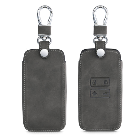 kwmobile Schlüsselhülle für Renault 4-Tasten Smartkey Autoschlüssel (nur Keyless Go) Hülle - Autoschlüssel Schlüssel Hülle - Schlüsselcover aus Kunstleder