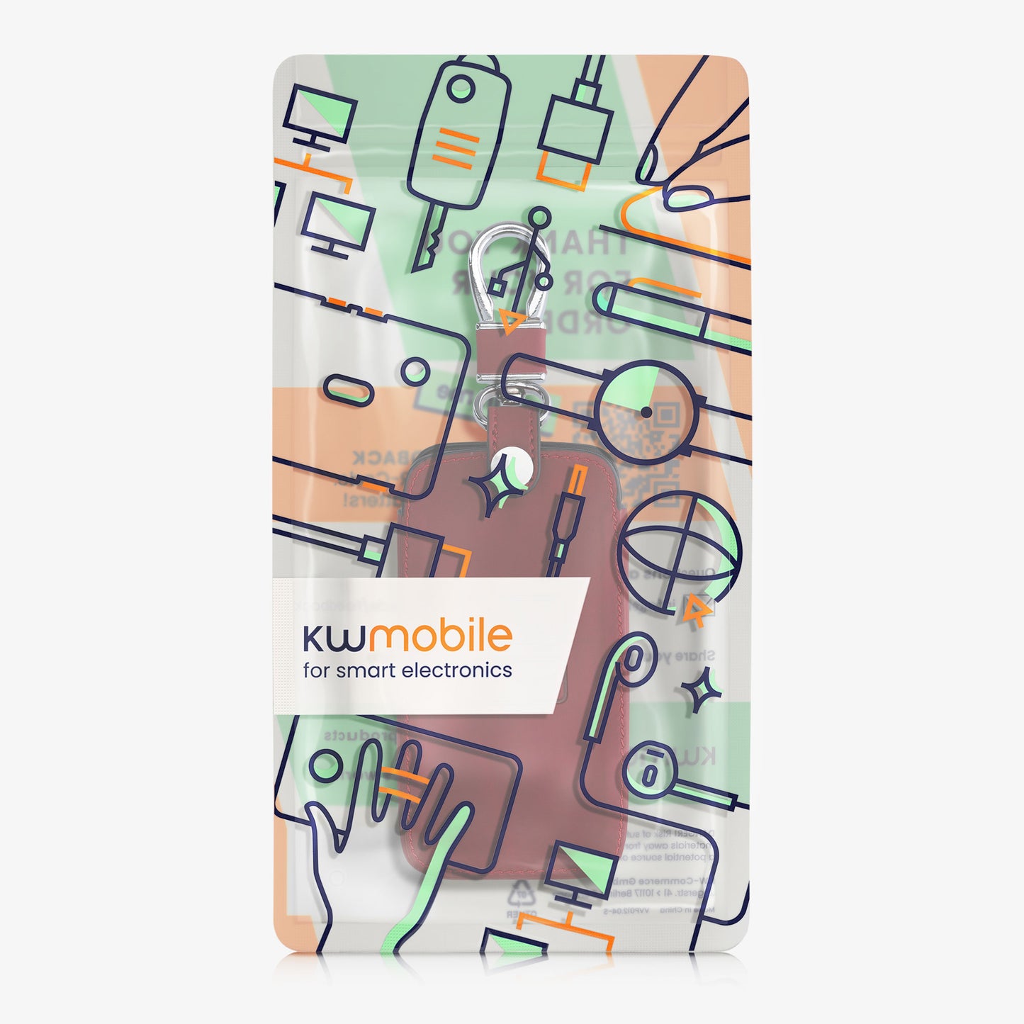 kwmobile Schlüsselhülle für Renault 4-Tasten Smartkey Autoschlüssel (nur Keyless Go) Hülle - Autoschlüssel Schlüssel Hülle - Schlüsselcover aus Kunstleder