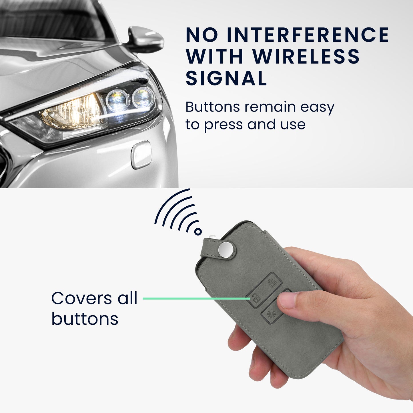 kwmobile Schlüsselhülle für Renault 4-Tasten Smartkey Autoschlüssel (nur Keyless Go) Hülle - Autoschlüssel Schlüssel Hülle - Schlüsselcover aus Kunstleder