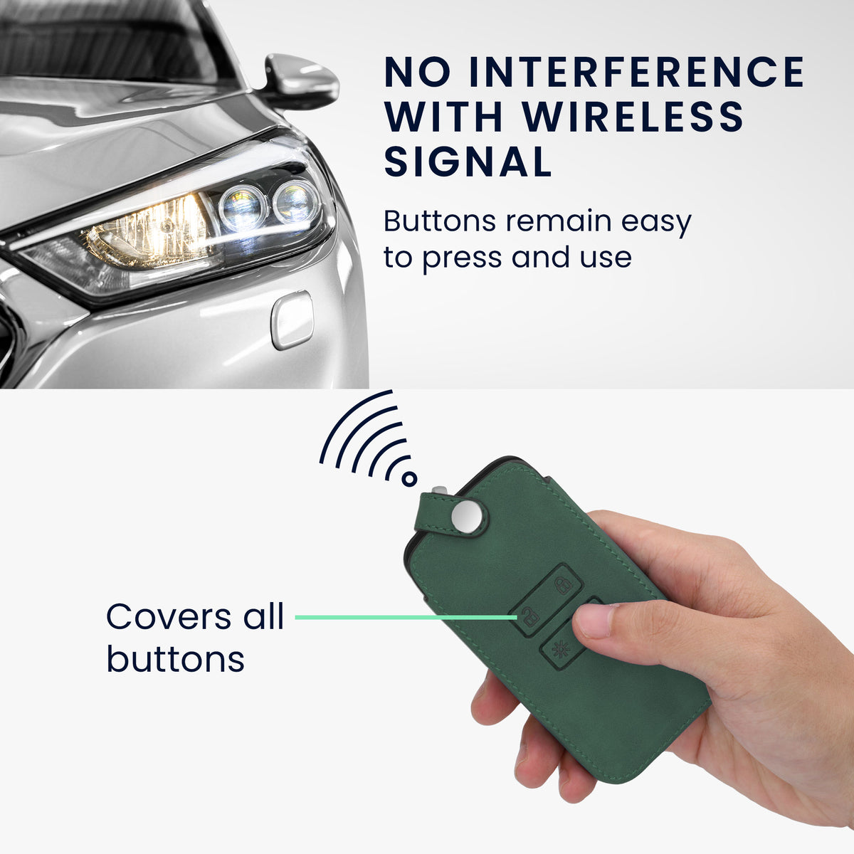 kwmobile Schlüsselhülle für Renault 4-Tasten Smartkey Autoschlüssel (nur Keyless Go) Hülle - Autoschlüssel Schlüssel Hülle - Schlüsselcover aus Kunstleder