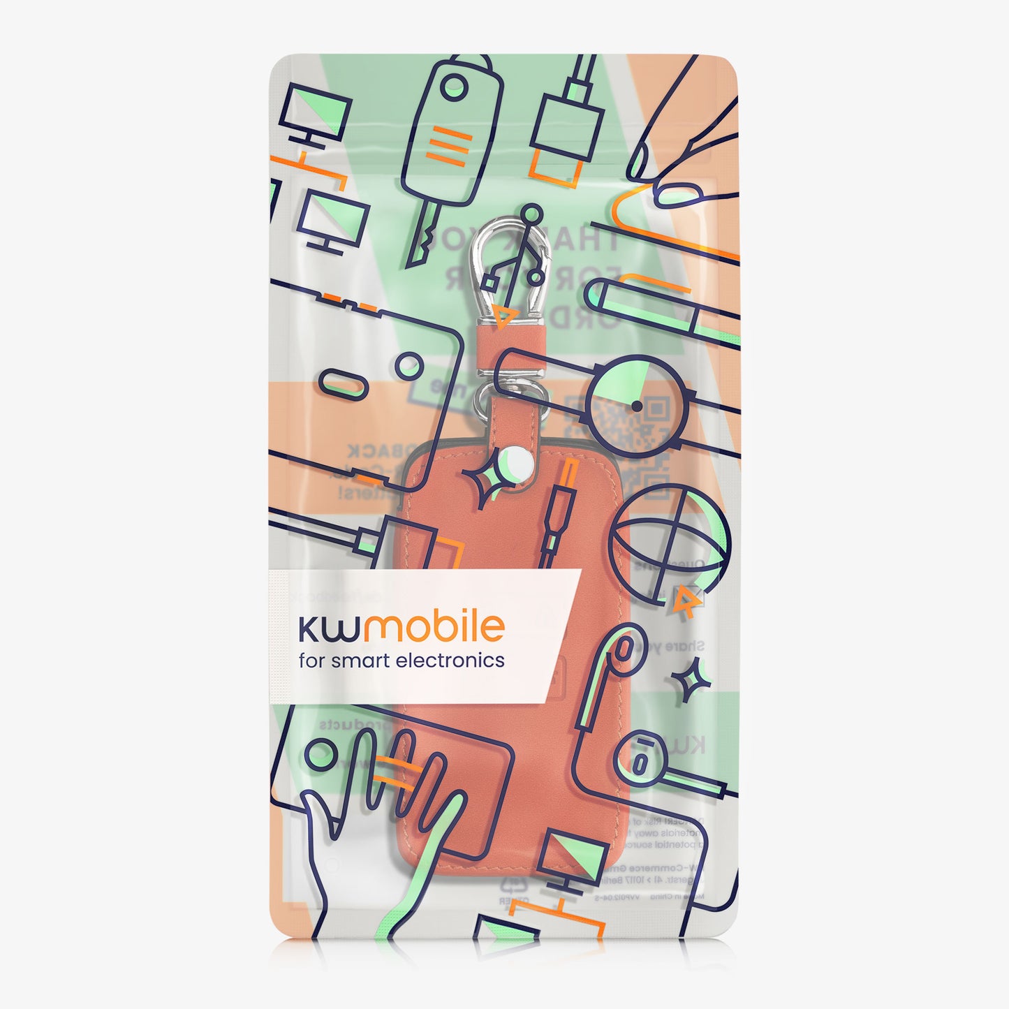 kwmobile Schlüsselhülle für Renault 4-Tasten Smartkey Autoschlüssel (nur Keyless Go) Hülle - Autoschlüssel Schlüssel Hülle - Schlüsselcover aus Kunstleder