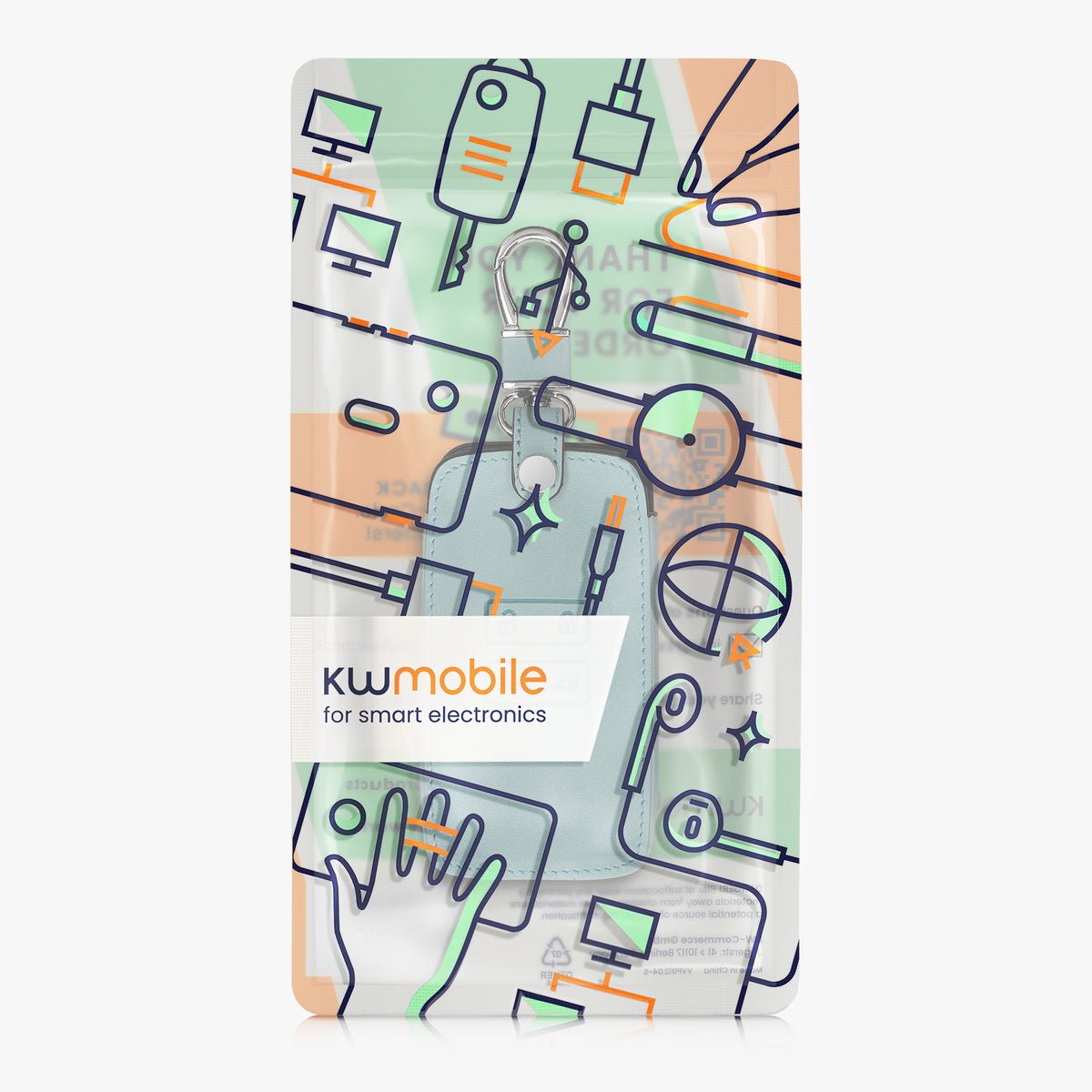 kwmobile Schlüsselhülle für Renault 4-Tasten Smartkey Autoschlüssel (nur Keyless Go) Hülle - Autoschlüssel Schlüssel Hülle - Schlüsselcover aus Kunstleder
