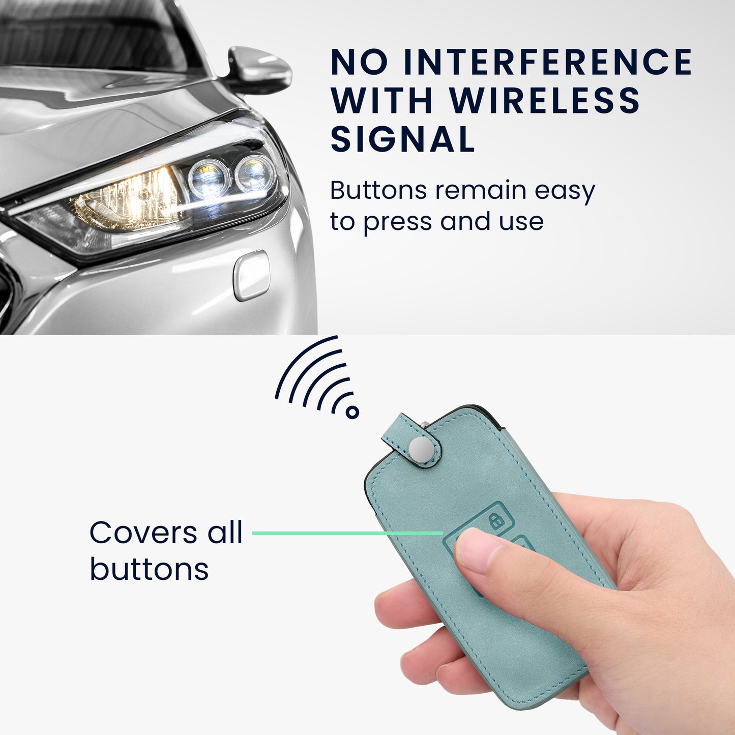 kwmobile Schlüsselhülle für Renault 4-Tasten Smartkey Autoschlüssel (nur Keyless Go) Hülle - Autoschlüssel Schlüssel Hülle - Schlüsselcover aus Kunstleder