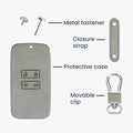 kwmobile Schlüsselhülle für Renault 4-Tasten Smartkey Autoschlüssel (nur Keyless Go) Hülle - Autoschlüssel Schlüssel Hülle aus Silikon - Schlüsselschutz Gehäuse aus Kunstleder