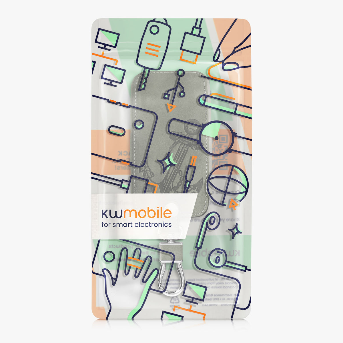 kwmobile Schlüsselhülle für Renault 4-Tasten Smartkey Autoschlüssel (nur Keyless Go) Hülle - Autoschlüssel Schlüssel Hülle aus Silikon - Schlüsselschutz Gehäuse aus Kunstleder