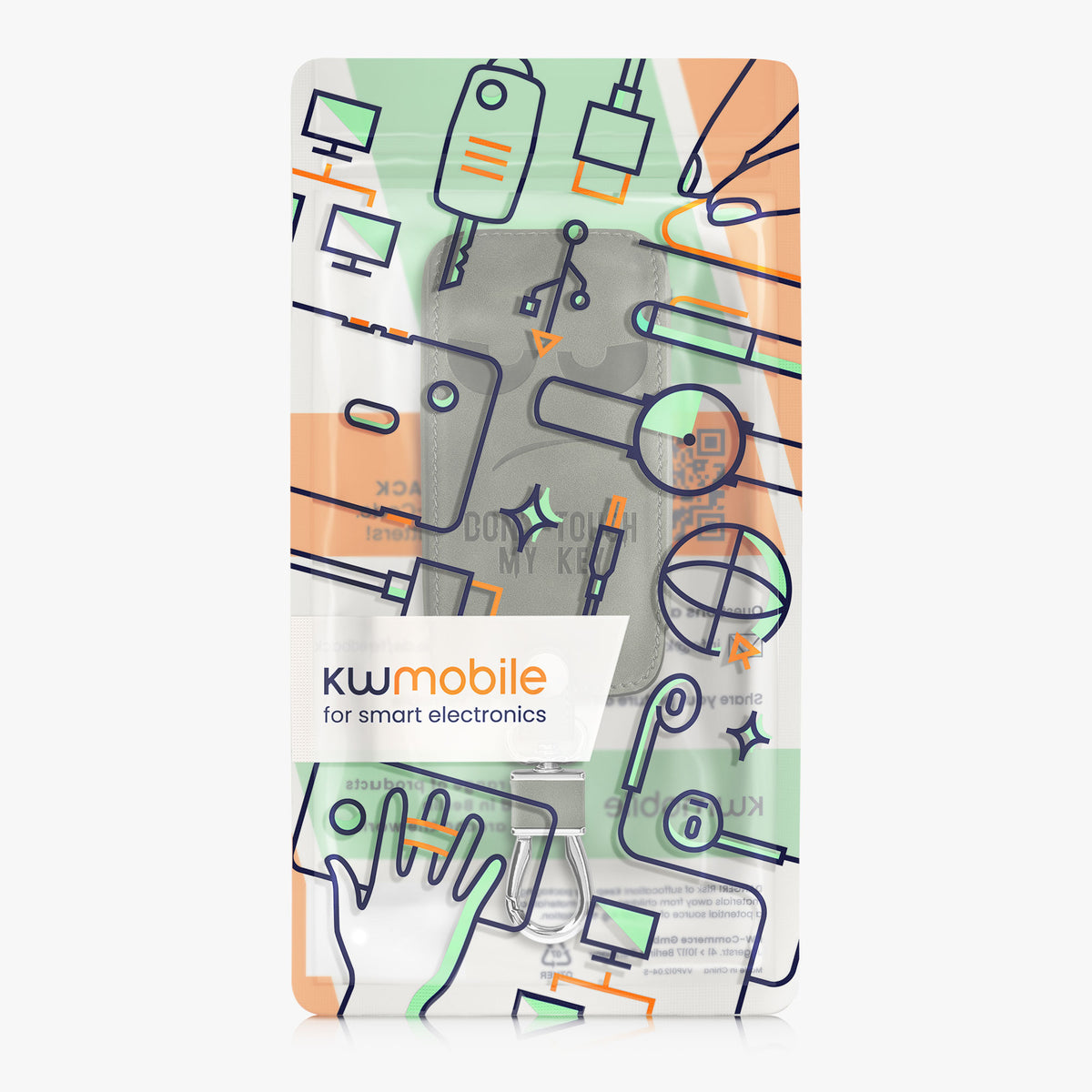 kwmobile Schlüsselhülle für Renault 4-Tasten Smartkey Autoschlüssel (nur Keyless Go) Hülle - Autoschlüssel Schlüssel Hülle aus Silikon - Schlüsselschutz Gehäuse aus Kunstleder