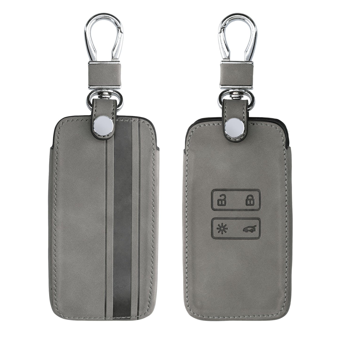 kwmobile Schlüsselhülle für Renault 4-Tasten Smartkey Autoschlüssel (nur Keyless Go) Hülle - Autoschlüssel Schlüssel Hülle aus Silikon - Schlüsselschutz Gehäuse aus Kunstleder