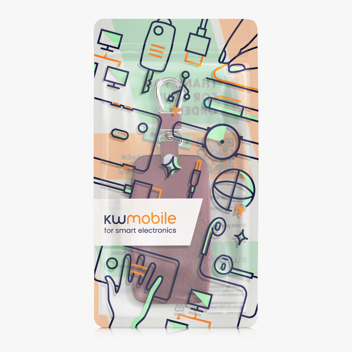 kwmobile Schlüsselhülle für Renault 4-Tasten Smartkey Autoschlüssel (nur Keyless Go) Hülle - Autoschlüssel Schlüssel Hülle aus Silikon - Schlüsselschutz Gehäuse aus Kunstleder