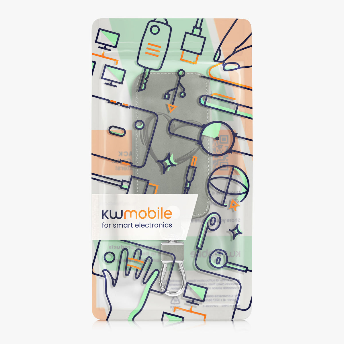 kwmobile Schlüsselhülle für Renault 4-Tasten Smartkey Autoschlüssel (nur Keyless Go) Hülle - Autoschlüssel Schlüssel Hülle aus Silikon - Schlüsselschutz Gehäuse aus Kunstleder