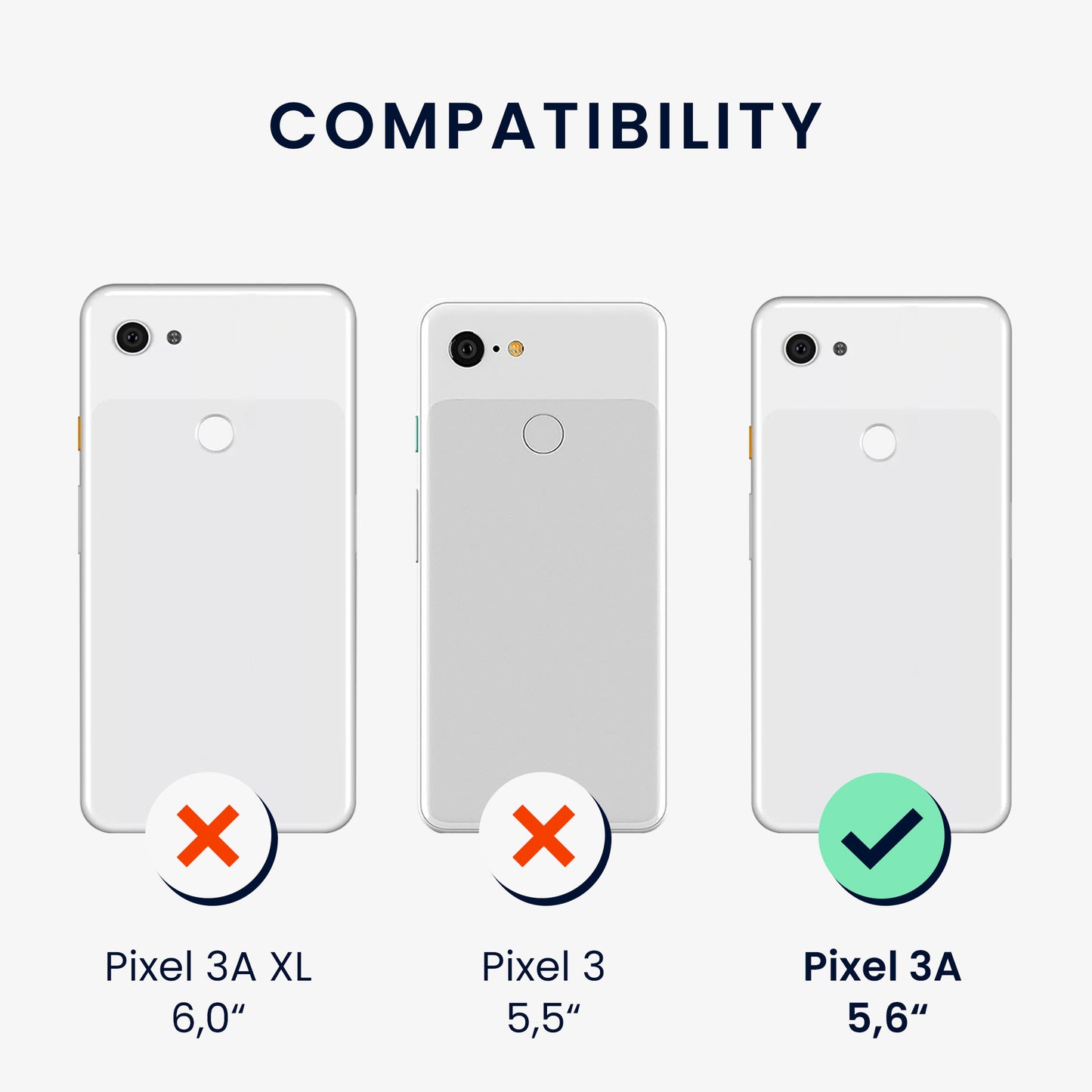 Hülle kompatibel mit Google Pixel 3a