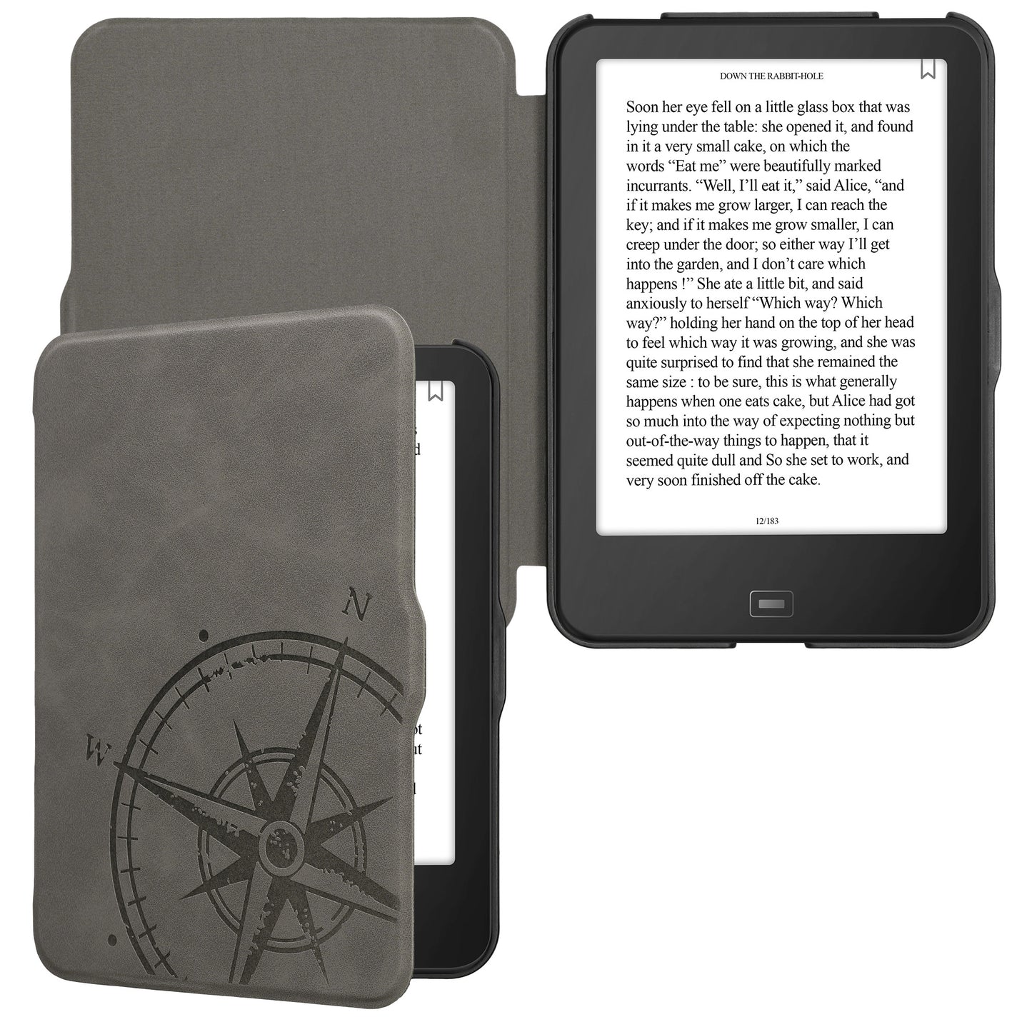 kwmobile Schutzhülle für Tolino Vision 1 / 2 / 3 / 4 HD Hülle - eReader Case aus Kunstleder mit Auto Sleep Funktion
