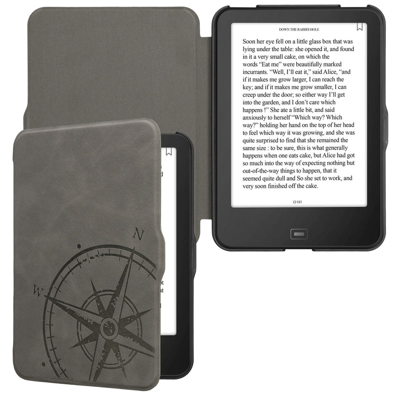 kwmobile Schutzhülle für Tolino Vision 1 / 2 / 3 / 4 HD Hülle - eReader Case aus Kunstleder mit Auto Sleep Funktion