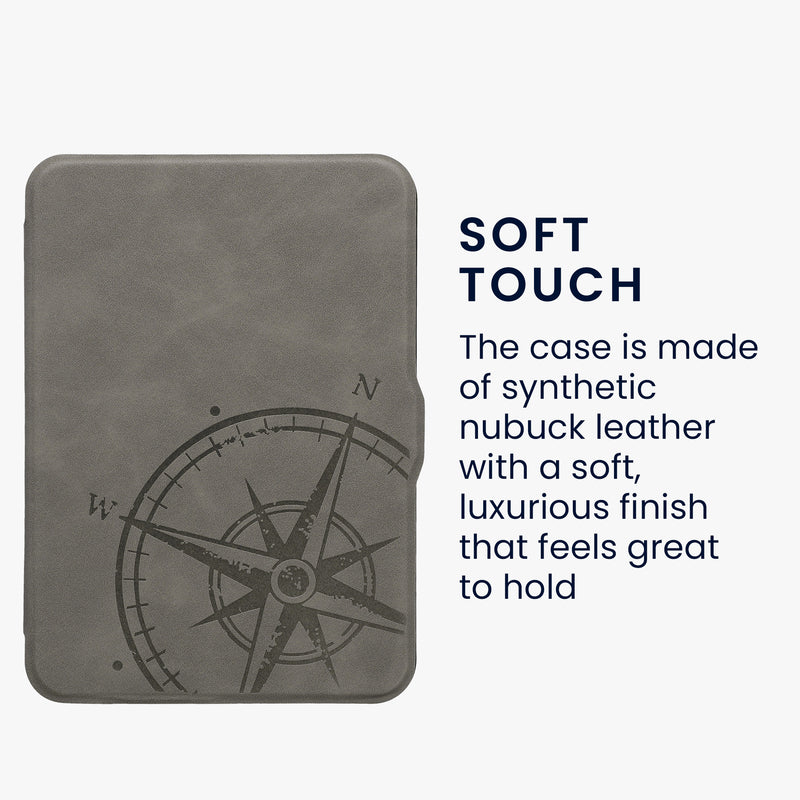 kwmobile Schutzhülle für Tolino Vision 1 / 2 / 3 / 4 HD Hülle - eReader Case aus Kunstleder mit Auto Sleep Funktion