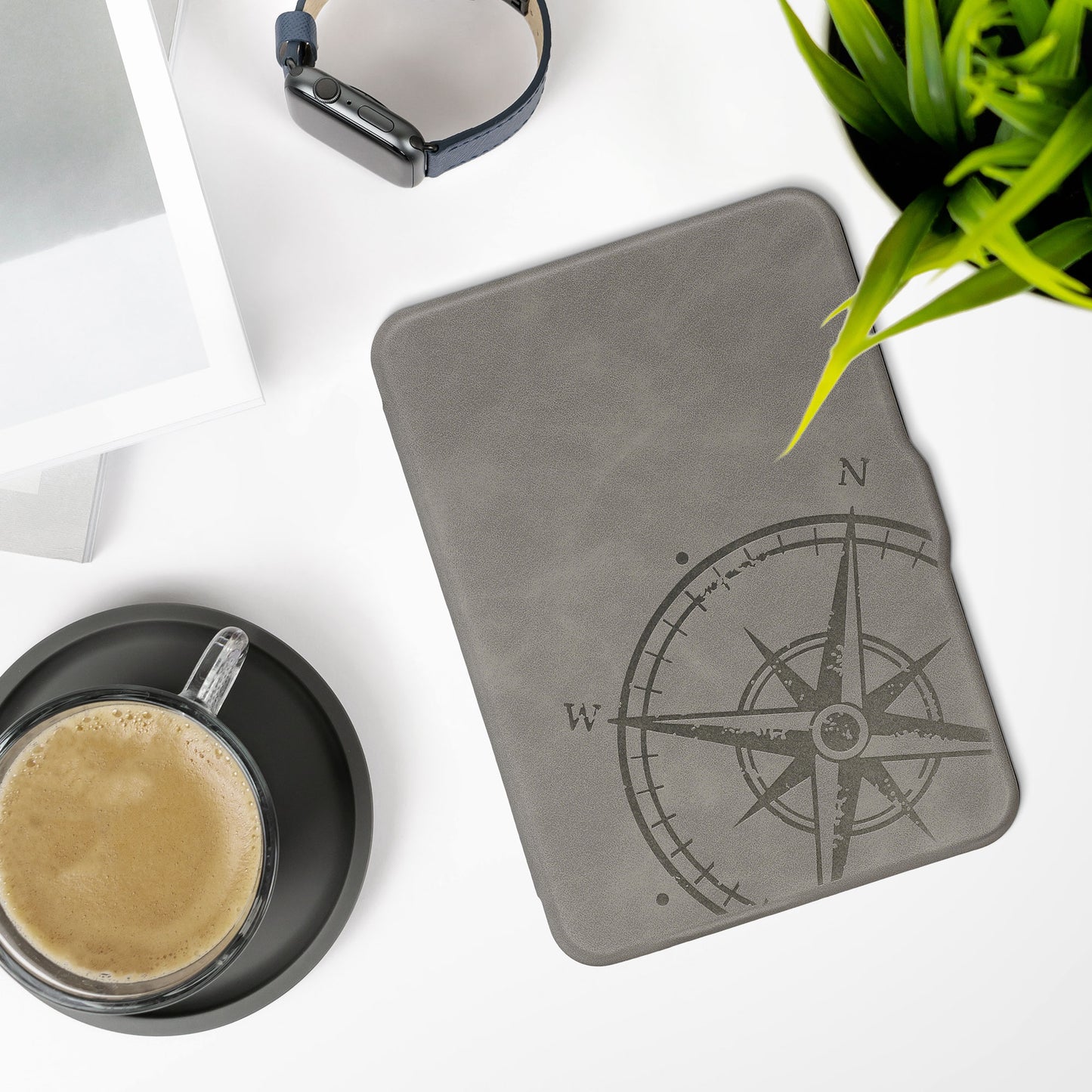 kwmobile Schutzhülle für Tolino Vision 1 / 2 / 3 / 4 HD Hülle - eReader Case aus Kunstleder mit Auto Sleep Funktion
