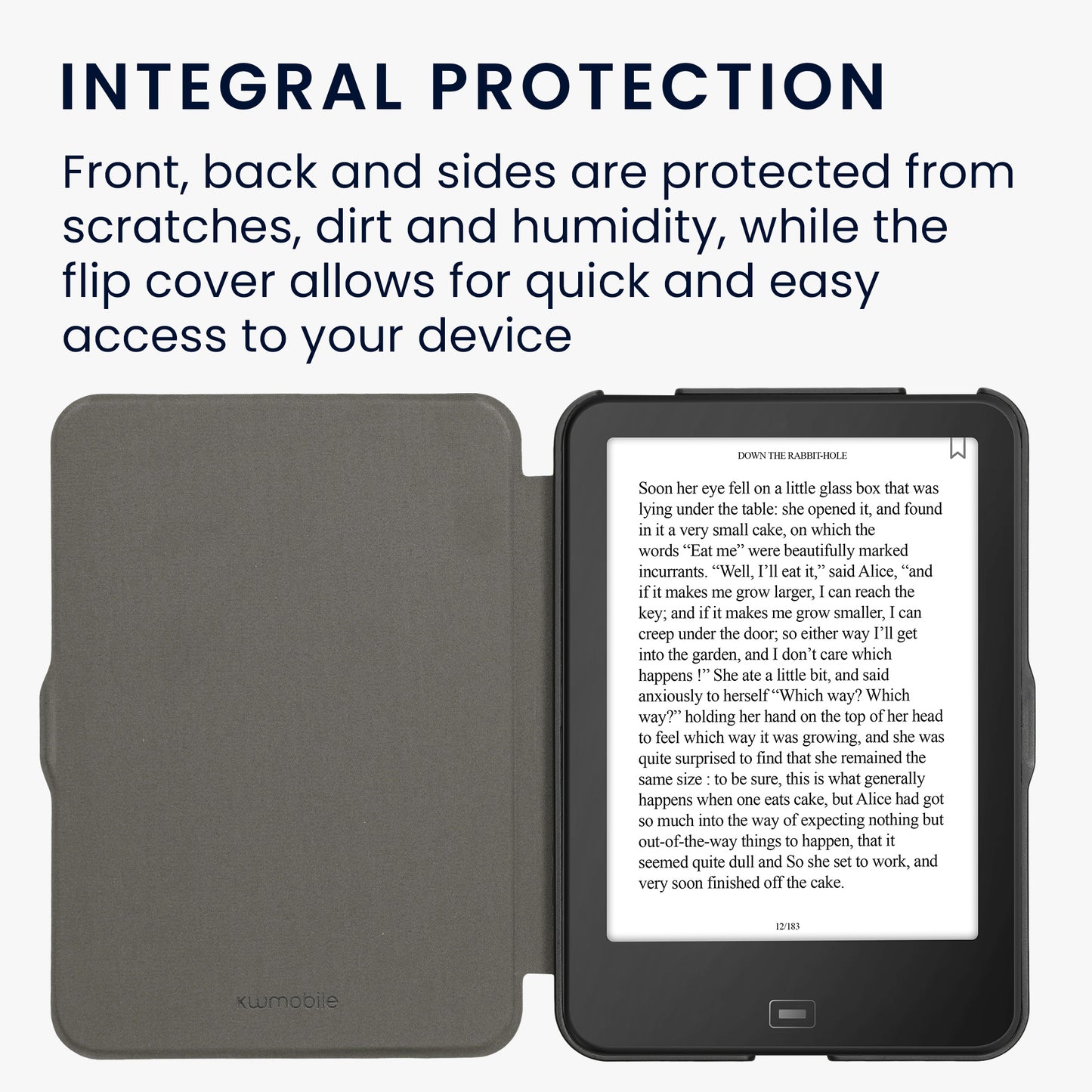 kwmobile Schutzhülle für Tolino Vision 1 / 2 / 3 / 4 HD Hülle - eReader Case aus Kunstleder mit Auto Sleep Funktion