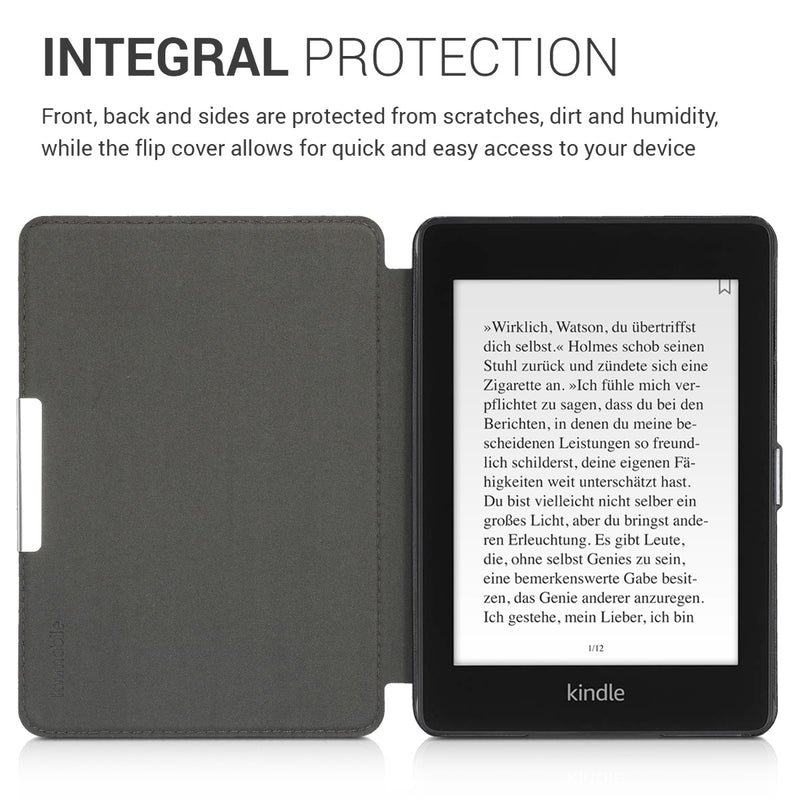 kwmobile Schutzhülle für Amazon Kindle Paperwhite (10. Gen - 2018) Hülle - eReader Case aus Kunstleder mit Auto Sleep Funktion
