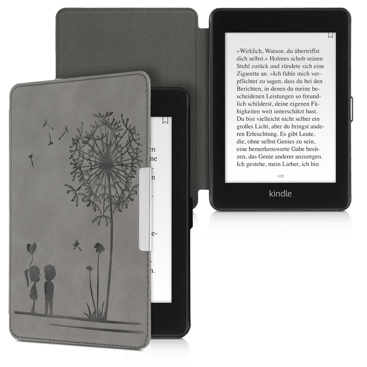 kwmobile Schutzhülle für Amazon Kindle Paperwhite (10. Gen - 2018) Hülle - eReader Case aus Kunstleder mit Auto Sleep Funktion