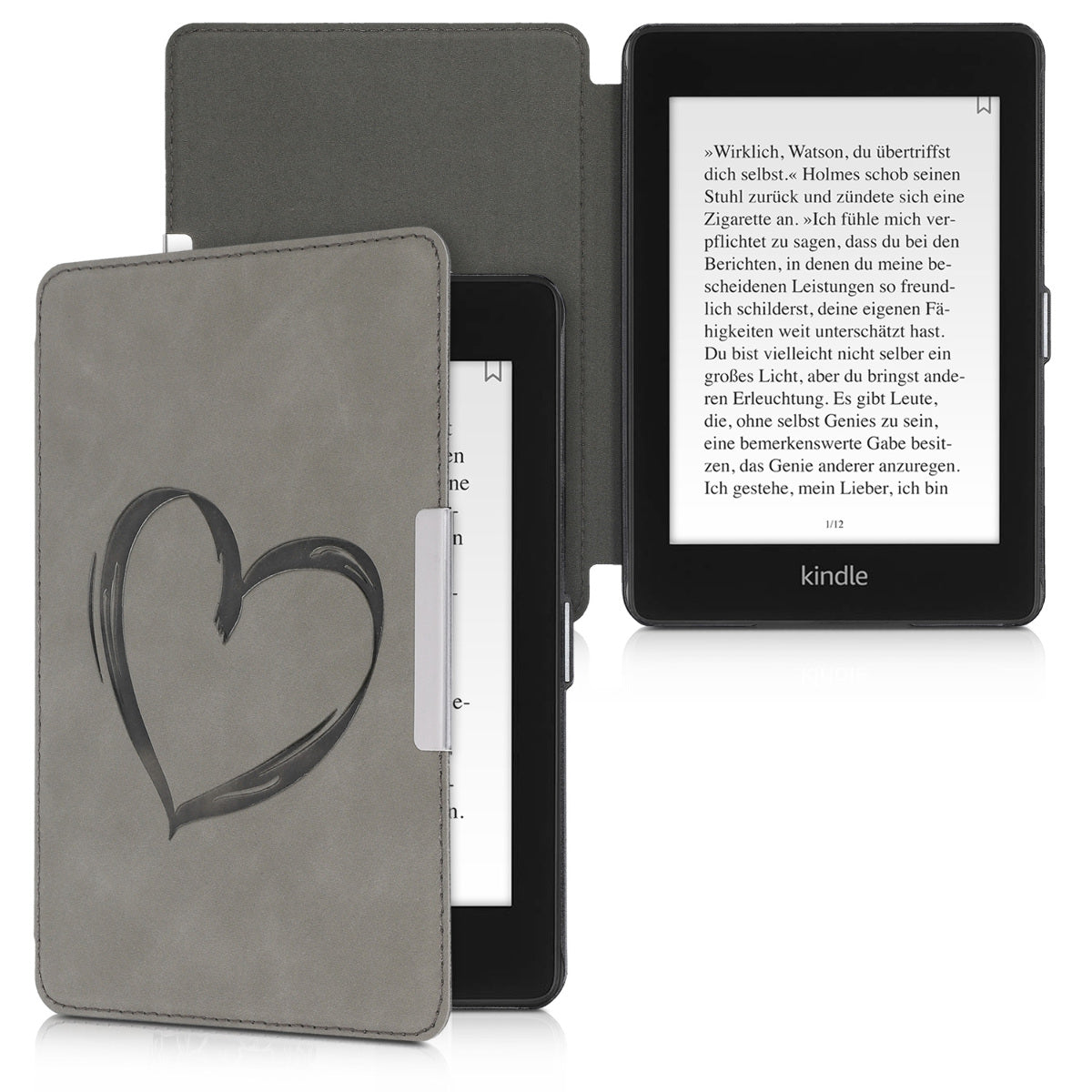 kwmobile Schutzhülle für Amazon Kindle Paperwhite (10. Gen - 2018) Hülle - eReader Case aus Kunstleder mit Auto Sleep Funktion