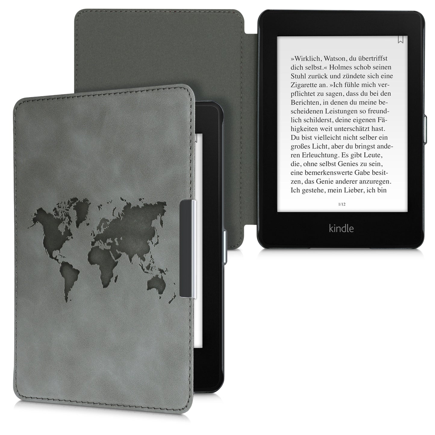 kwmobile Schutzhülle für Amazon Kindle Paperwhite (10. Gen - 2018) Hülle - eReader Case aus Kunstleder mit Auto Sleep Funktion