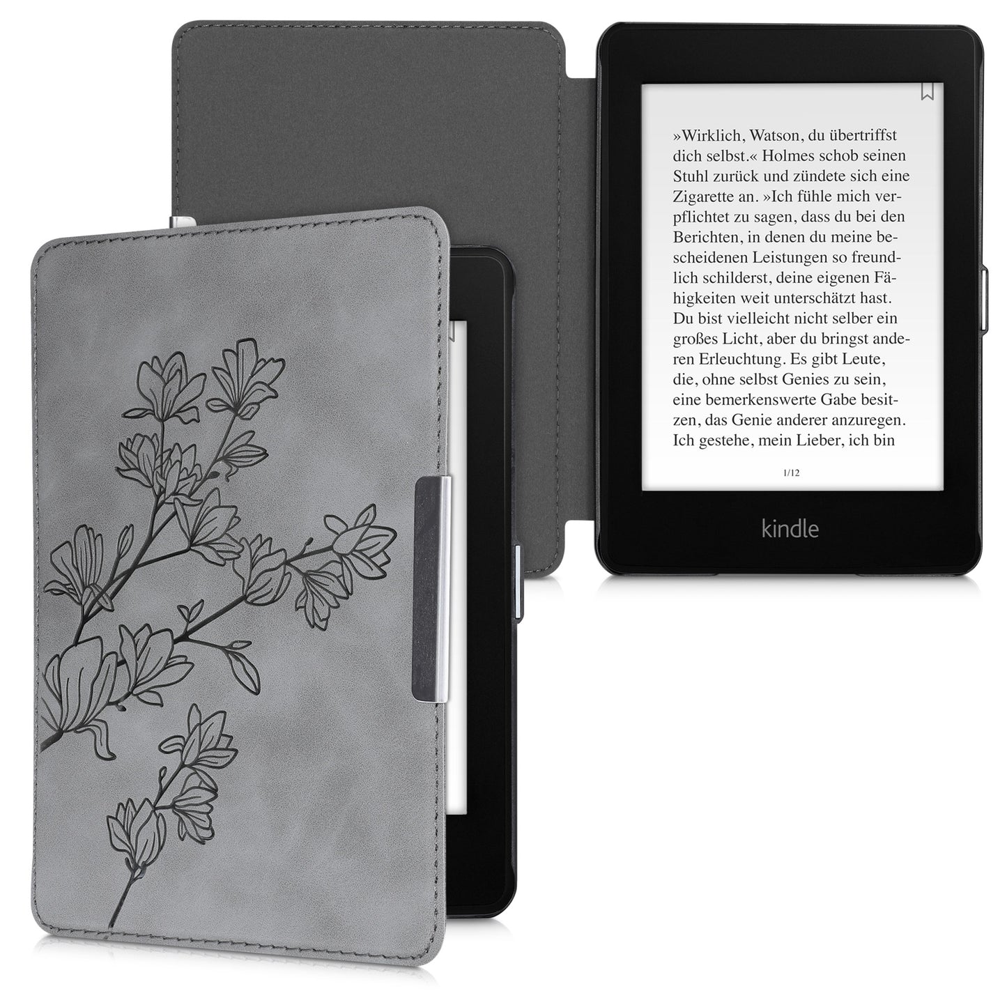 kwmobile Schutzhülle für Amazon Kindle Paperwhite (10. Gen - 2018) Hülle - eReader Case aus Kunstleder mit Auto Sleep Funktion