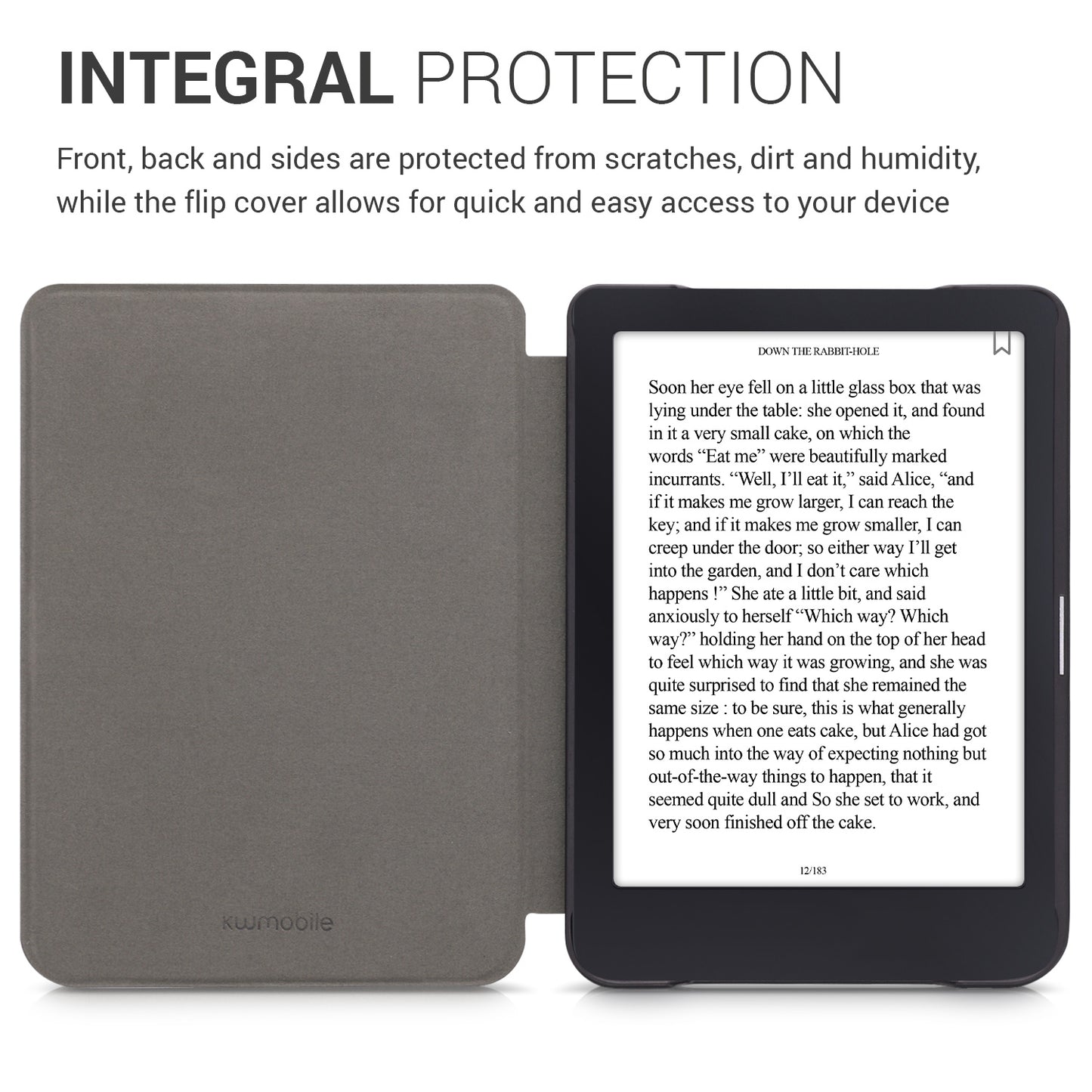 kwmobile Schutzhülle für Tolino Shine 3 Hülle - eReader Case aus Kunstleder mit Auto Sleep Funktion