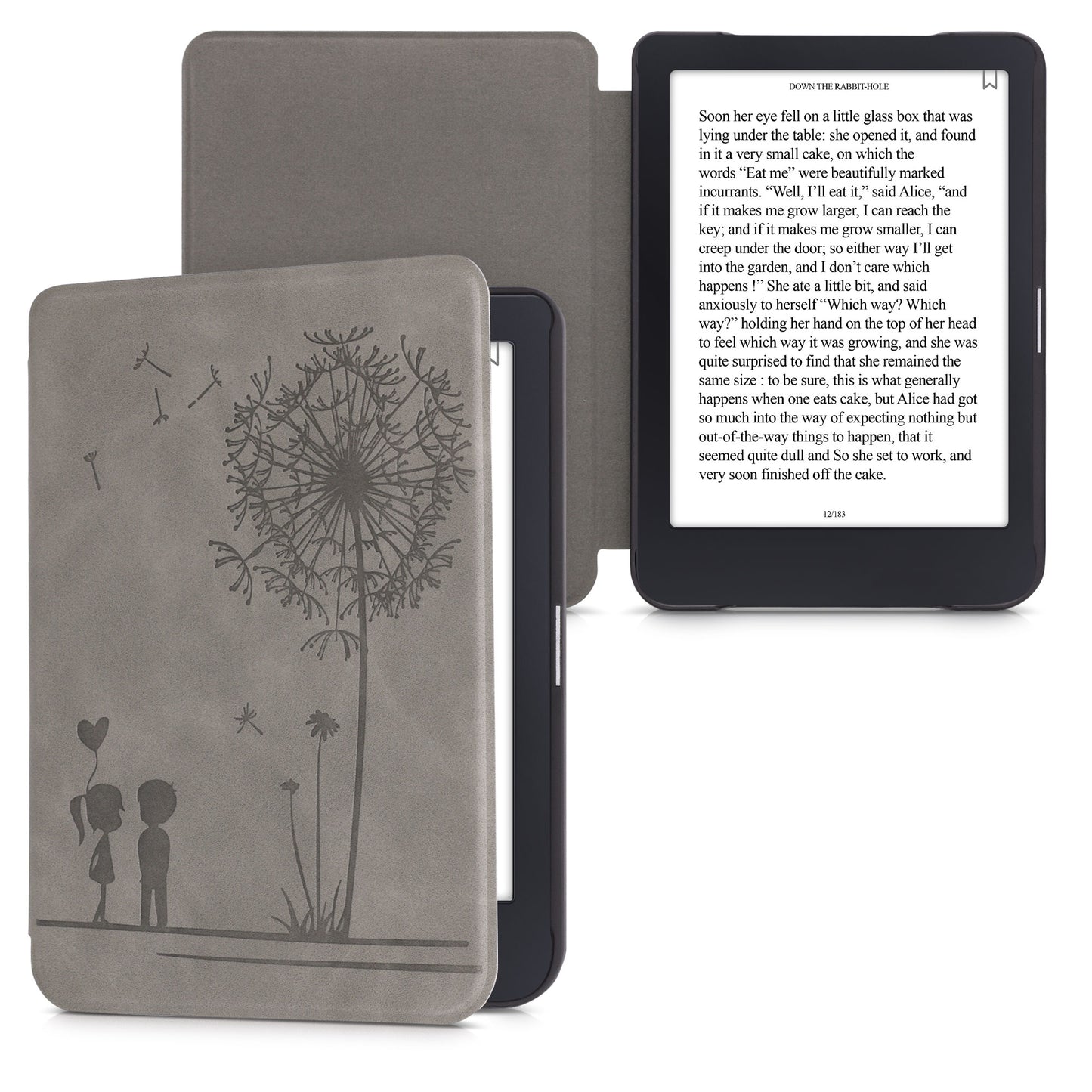 kwmobile Schutzhülle für Tolino Shine 3 Hülle - eReader Case aus Kunstleder mit Auto Sleep Funktion