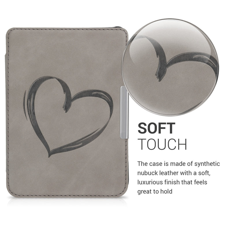 kwmobile Schutzhülle für Tolino Shine 3 Hülle - eReader Case aus Kunstleder mit Auto Sleep Funktion