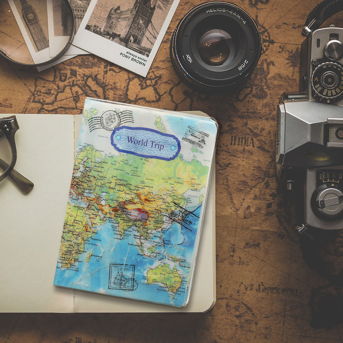 3x Reisepass Kunststoff Schutzhülle