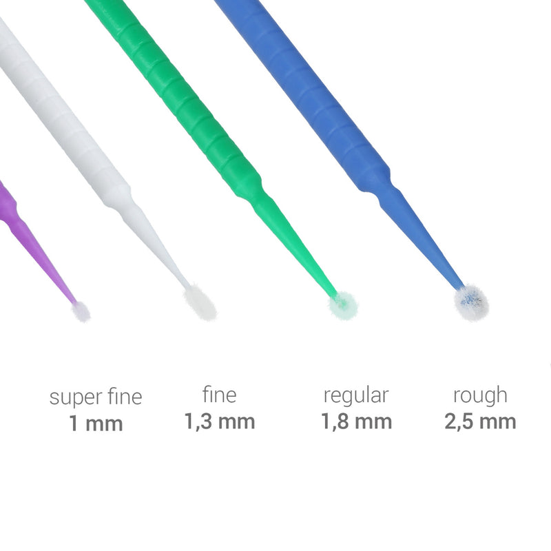 kwmobile Lacktupfer Set mit 4 Kopfgrößen von 1,0mm bis 2,5mm zum Ausbessern von Auto Lack Schäden - [dsg01]