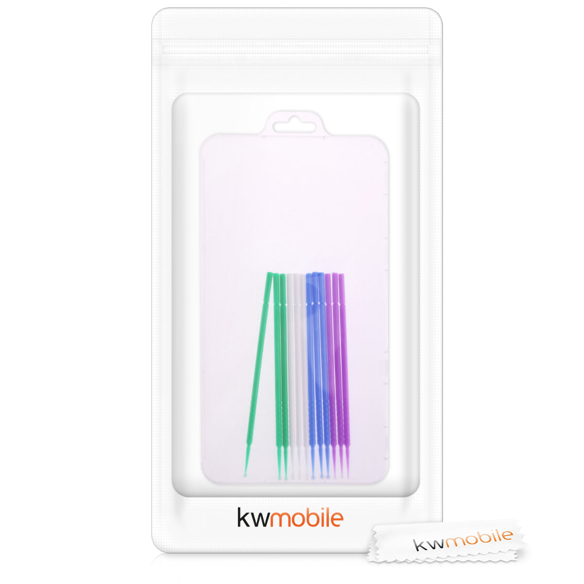kwmobile Lacktupfer Set mit 4 Kopfgrößen von 1,0mm bis 2,5mm zum Ausbessern von Auto Lack Schäden - [dsg01]