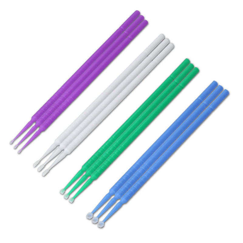 kwmobile Lacktupfer Set mit 4 Kopfgrößen - von 1,0mm bis 2,5mm - 12x Lackstift Pinsel zum Ausbessern von Auto Lack Schäden - Lackpinsel Tupfer Mehrfarbig  [dsg01]