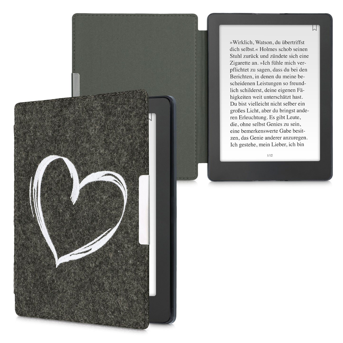 kwmobile Hülle kompatibel mit Kobo Aura H2O Edition 2 - eReader Schutzhülle Cover Case
