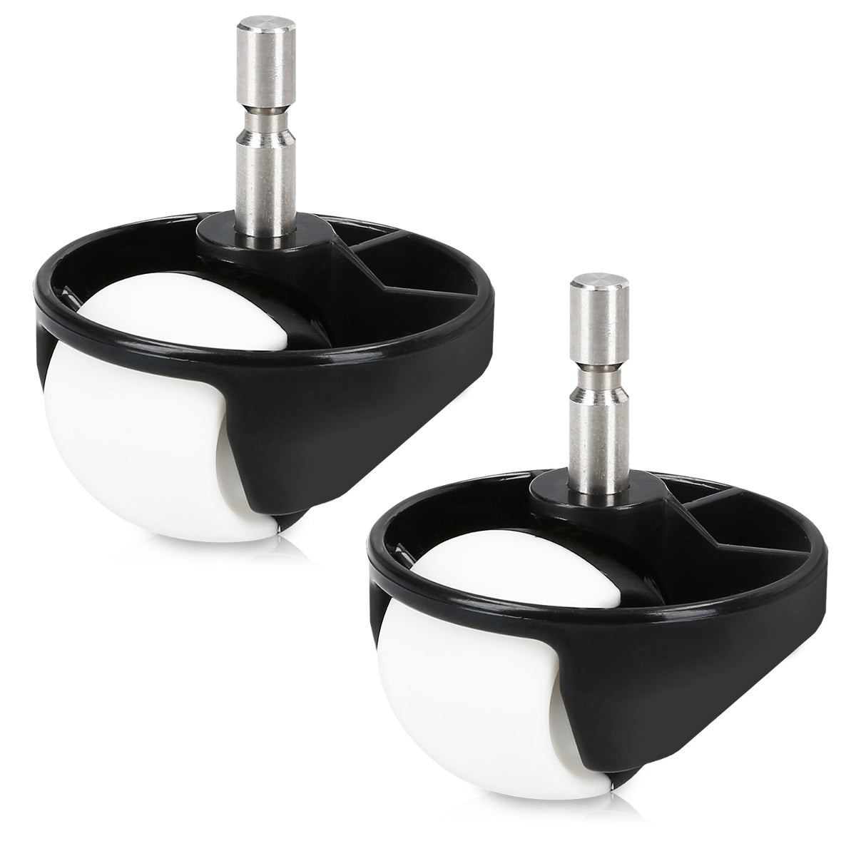 kwmobile 2x Vorderradmodul kompatibel mit iRobot Roomba Serie 500/600/700/800/900 - Front Räder Ersatzrad Set - Staubsauger Zubehör für Saugroboter Schwarz  [dsg01]