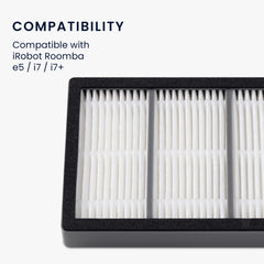 kwmobile Filter Set kompatibel mit iRobot Roomba e/i Serie - Ersatzfilter Hochleistungsfilter - Staubsauger Zubehör