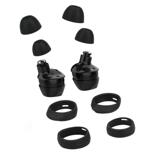 kwmobile 4x Silikonaufsätze für Samsung Galaxy Buds / Buds Plus - Ersatz Ohrstöpsel - Ear Tips für In-Ear Kopfhörer - Zubehör Ersatzpolster in Schwarz Schwarz  