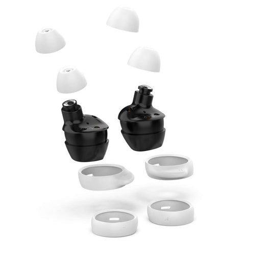 kwmobile 4x Silikonaufsätze für Samsung Galaxy Buds / Buds Plus - Ersatz Ohrstöpsel - Ear Tips für In-Ear Kopfhörer - Zubehör Ersatzpolster in Weiß Weiß  