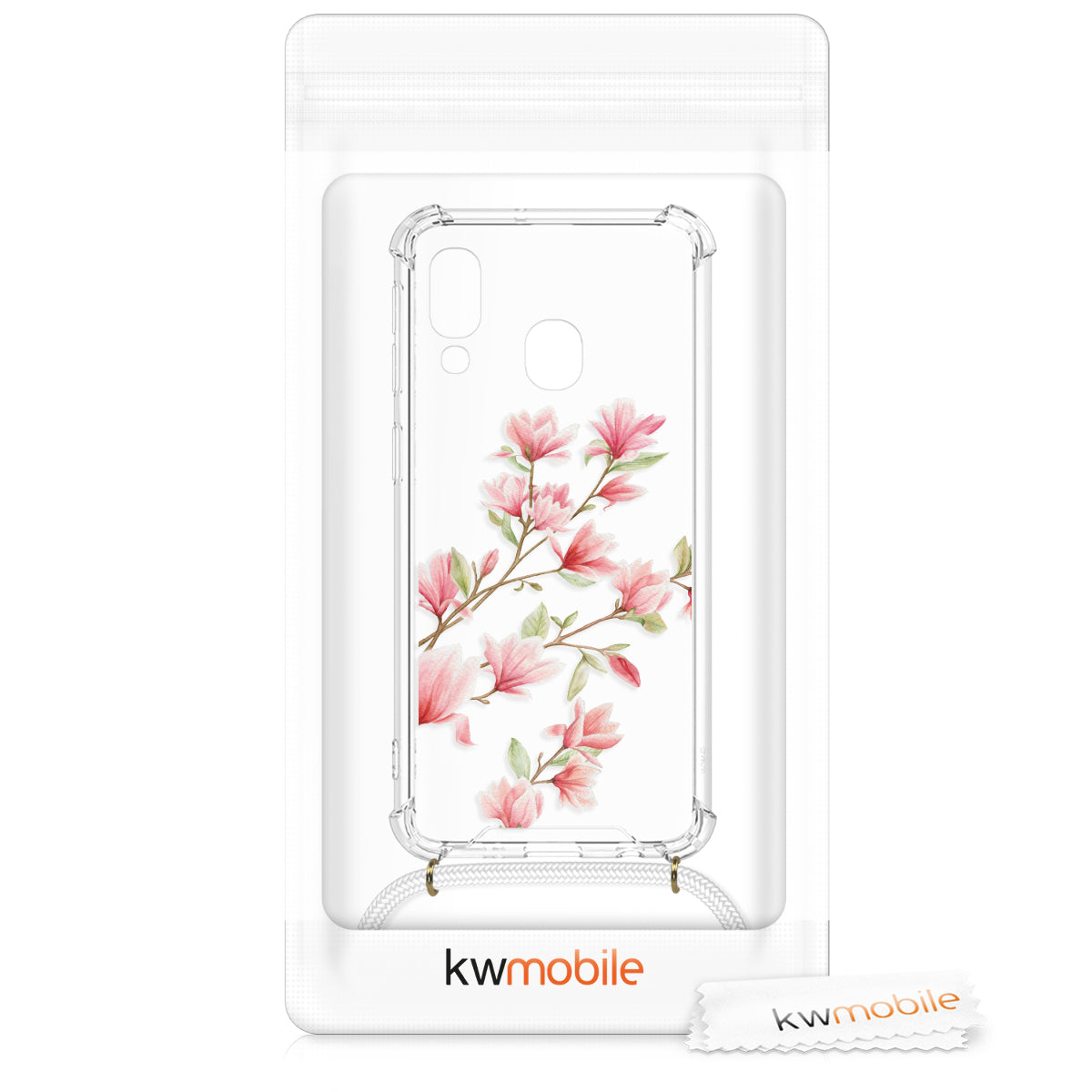 kwmobile Necklace Case kompatibel mit Samsung Galaxy A40 Hülle - Silikon Cover mit Handykette