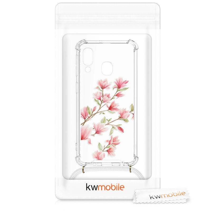 kwmobile Necklace Case kompatibel mit Samsung Galaxy A40 Hülle - Silikon Cover mit Handykette