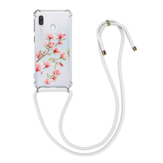 kwmobile Necklace Case kompatibel mit Samsung Galaxy A40 Hülle - Silikon Cover mit Handykette