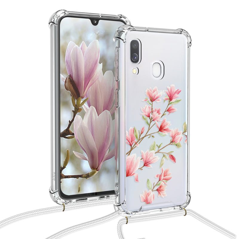 kwmobile Necklace Case kompatibel mit Samsung Galaxy A40 Hülle - Silikon Cover mit Handykette