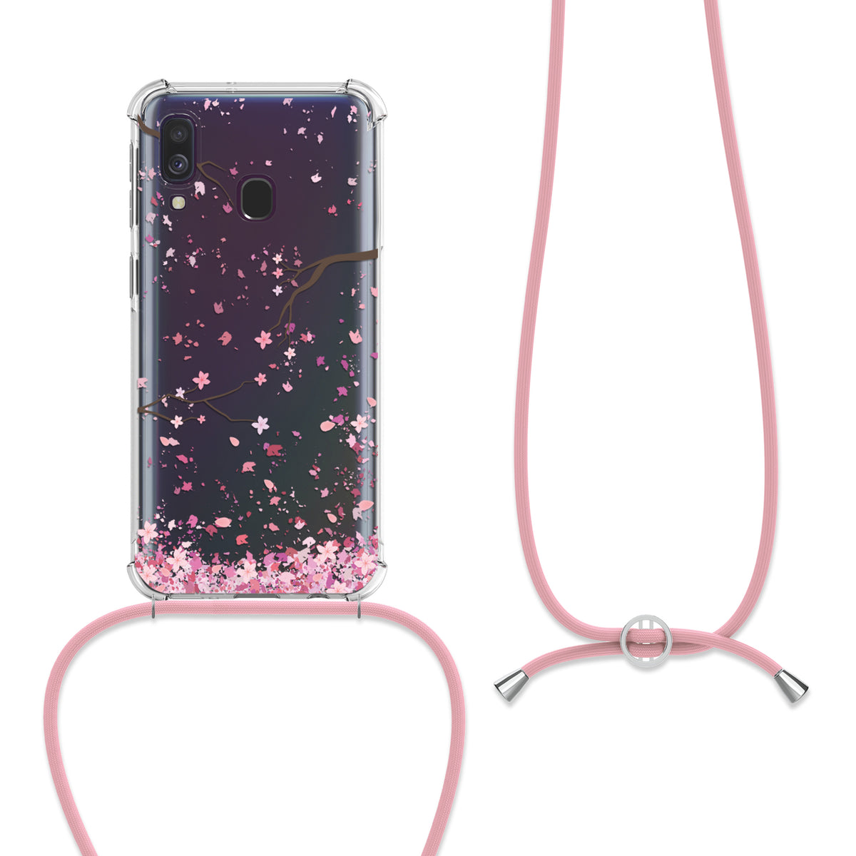kwmobile Necklace Case kompatibel mit Samsung Galaxy A40 Hülle - Silikon Cover mit Handykette